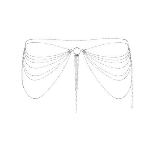 Цепочка трусики или лиф Bijoux Indiscrets Magnifique Waist Chain, украшение на тело, Серебристый