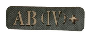 Шеврони  Група крові AB (IV) +  (8*2)  хакі Лазерна перфорація