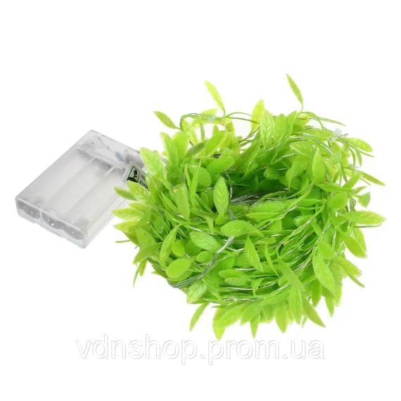 Гірлянда-штора з листочками Curtain Copper SF-55 внутрішня, з прозорим дротом, 10м | Зображення 4