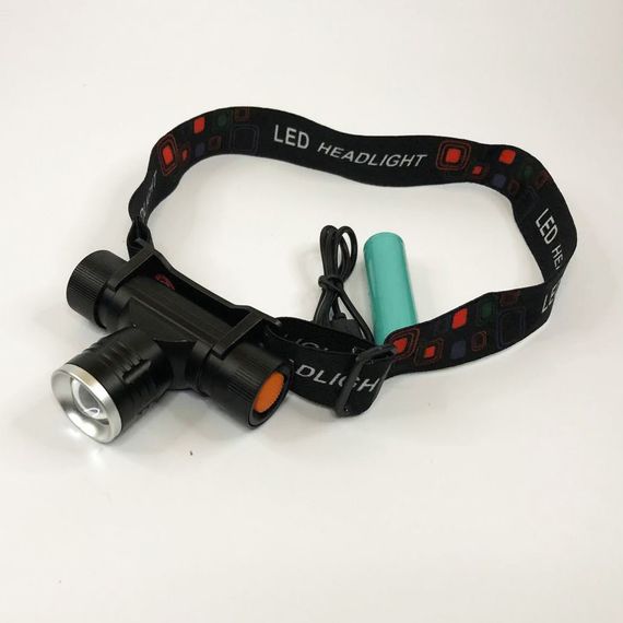 Светодиодный фонарь с креплением на голову, Фонарик на голову с зарядкой, Налобный фонарь для сто KI-35 | Зображення 2
