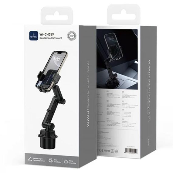 Автодержатель WIWU Wi-CH059 for cup holder Black | Зображення 4
