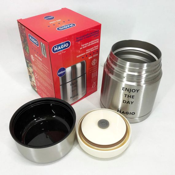 Ланч бокс для детей Magio MG-1034 600 мл, Термос для горячих блюд, Двойной термос JY-923 для еды | Зображення 1