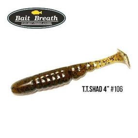 Силіконова приманка, Їстівний силікон Bait Breath T.T.Shad 4" (6 шт) (106 BYS Watermelon/Seed)