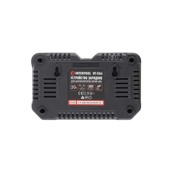 Пристрій зарядний для акумуляторів Li-ion 20 В, струм заряду 4.0+4.0 А, два тематини заряджання INTERTOOL1 | Зображення 3
