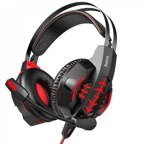 Наушники Hoco W102 Cool Tour Gaming, игровые ведущие наушники с подсветкой, геймерские наушники, 2 | Зображення 4