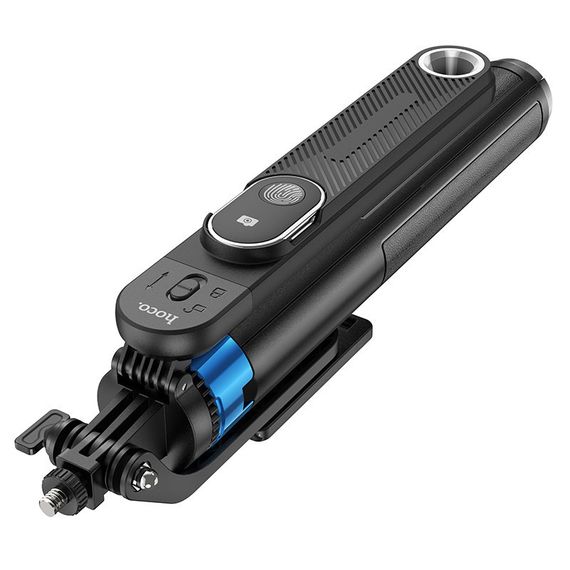 Монопод для селфі Hoco K22 Anti-shake з триногами + знімний BT пульт Black | Зображення 3