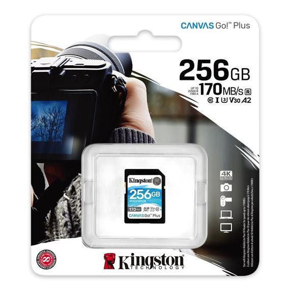 Карта пам'яті Kingston 256GB SDXC class 10 UHS-I U3 Canvas Go Plus (SDG3/256GB) (SDG3/256GB) | Зображення 2