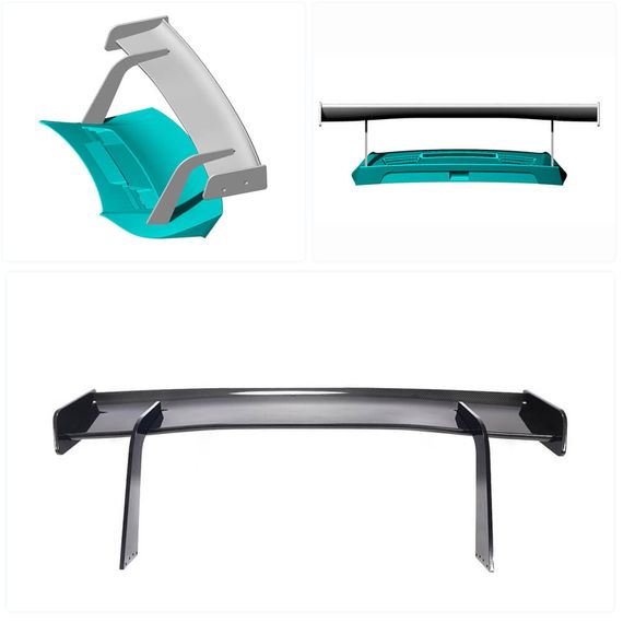 Спойлер V4 (Карбон) для Porsche 911 2012-2018 рр | Зображення 1