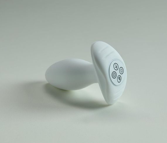 Анальна вібропробка з RGB-підсвічуванням та додатком Illumination The Plug, біла, 10,2 × 3,2 см Sex Aura | Зображення 1