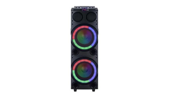 Акумуляторна акустична система XPRO HS-TD1020 колонка валіза 300Вт USB, SD, FM радіо, Bluetooth, 2 радіомікрофони, ДУ (MER-15697) | Зображення 2