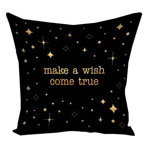 Подушка габардиновая c принтом Make a wish come true 40x40 (4P_CASA040)