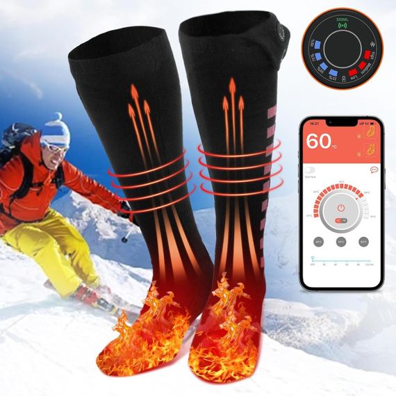 Шкарпетки з акумулятором 7,4 В Шкарпетки з підігрівом для чоловіків і жінок, | Зображення 3