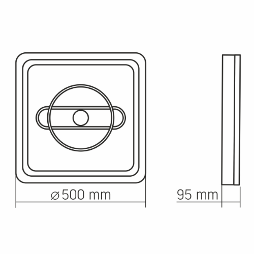 LED Світильник функціональний 56W VL-CLD-995-CF Decora Videx | Зображення 1