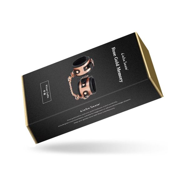 Наручники Liebe Seele Rose Gold Memory Wrist Cuff, натуральна шкіра, золото рожеве Sex Aura | Зображення 9