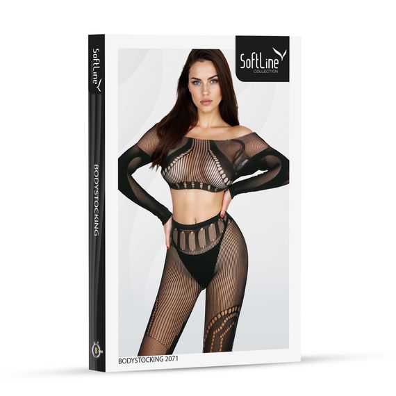 Бодістокінг - Bodystocking 2071, black - One Size | Зображення 3