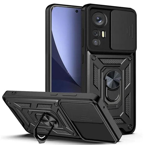 Чохол Ummi Camshield Serge Ring для Xiaomi Redmi Note 12S Чорний