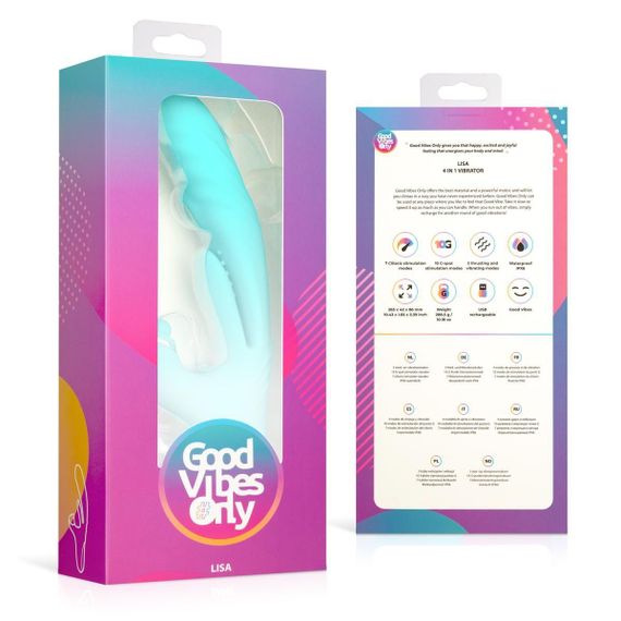Вібратор-кролик Good Vibes Only - Lisa Thrusting Rabbit Vibrator with G-Spot Stimulator Sex Aura | Зображення 8