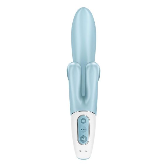 Вібратор-кролик Satisfyer Touch Me Блакитний з подвійним відростком та трьома потужними моторами | Зображення 6