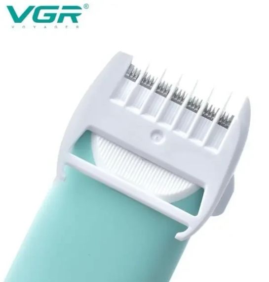 Бесшумная машинка для стрижки детей и младенцев VGR Baby V-151, Беспроводной триммер 3 насадки с вытяжкой | Зображення 7