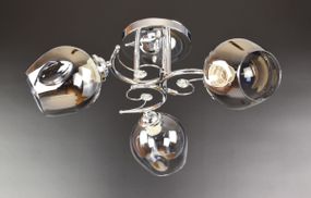 Люстра стельова на 3 лампочки 25851 Хром 23х46х46 см.