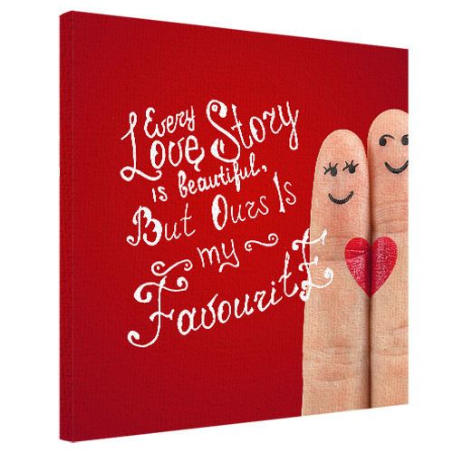 Картина на холсте Every love story is beautyful... 50х50 см (H5050_16L013)