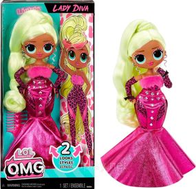 Кукла ЛОЛ Сюрприз ОМГ Леди Дива с аксессуарами LOL Surprise OMG Lady Diva Fashion Doll