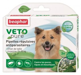 Краплі від бліх, кліщів, комарів для собак вагою 15-30 кг Bio Spot On, 3 піп