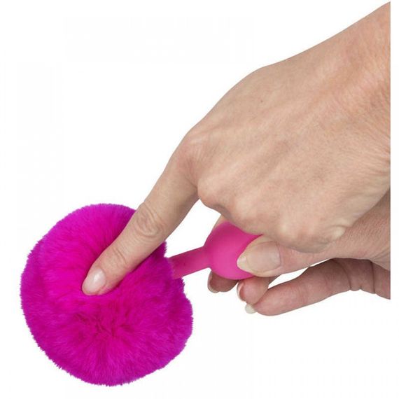 Анальна пробка із помпоном Pink Colorful Joy Bunny Tail Plug, силікон | Зображення 2
