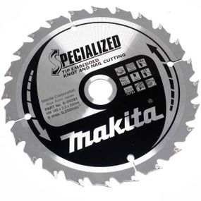 Диск пильный по дереву 165х20 мм 24T Makita Makblade Plus qulet cutting B-09391