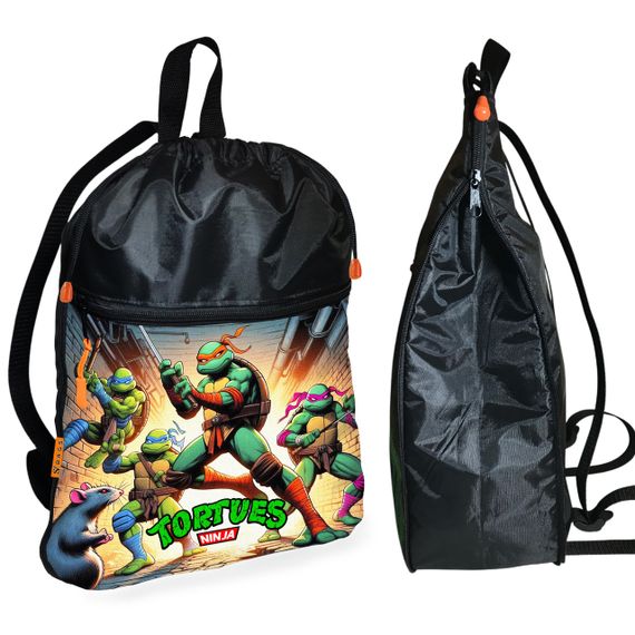 Школьный рюкзак детский Черепашки-ниндзя + Сумка для обуви спортивной формы рюкзак-мешок  для мальчика (01781) | Зображення 1