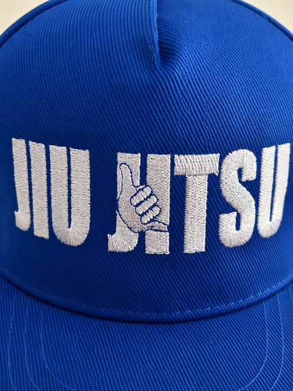 Синя бейсболка TM KINTAYO з вишивкою JIU JITSU/ДЖИУ ДЖИТСУ, з прямим козирком | Зображення 4