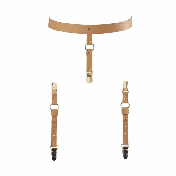 Підтяжки Bijoux Indiscrets MAZE - Suspender Belt for Underwear and Stockings Braun O\S Sex Aura | Зображення 1