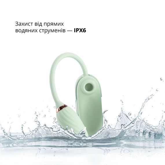 Вакуумный клиторальный стимулятор Otouch Louis Vibrate Teal с виброяйцом, в кейсе | Зображення 4