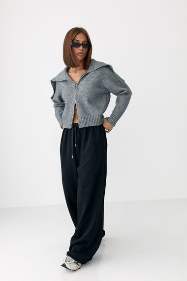 Спортивні штани з плюшевим начісом - чорний цвет, M (є розміри) | Зображення 2