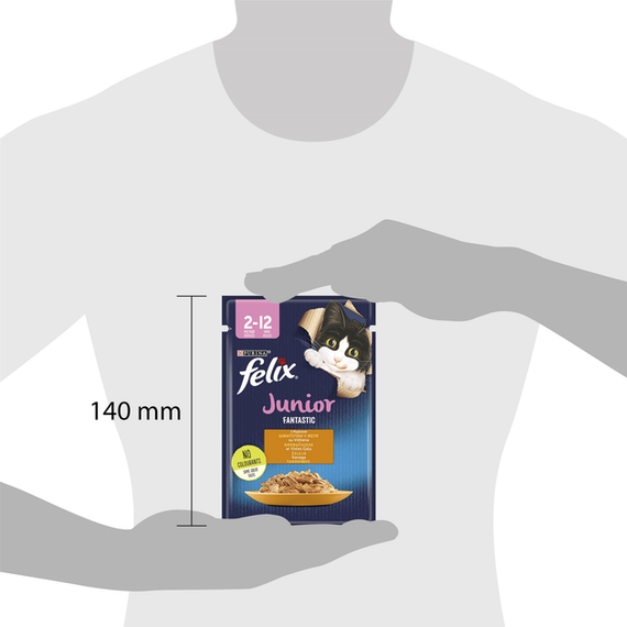 Вологий корм пауч Purina Felix Fantastic Junior для кошенят з куркою, 85г | Зображення 3