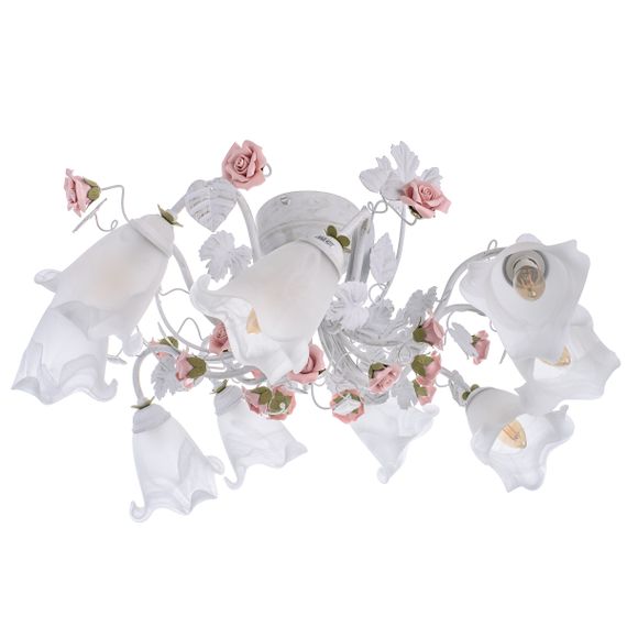 Люстра потолочная флористика E14 60W WH (BKL-502S/9)