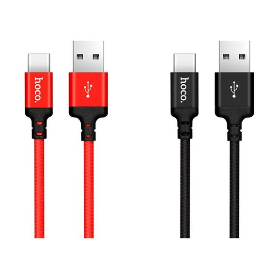 Кабель USB Hoco X14 Times Speed Type-C Колір Червоно-Чорний | Зображення 1
