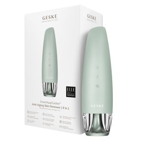 Антивозрастной LED-излучатель для восстановления кожи лица GESKE Anti-Aging Skin Renewer 9в1 starlight, Зеленый