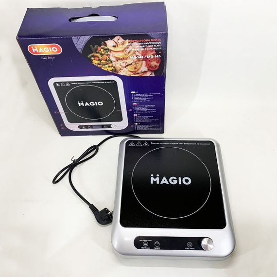 Маленька електрична плитка Magio MG-145 2000 Вт, Портативна плита електро, Комфорочна електроплита FR-84 | Зображення 1