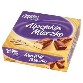 Конфеты Милка птичье молоко (суфле)  ванильное  в коробке Milka Alpejskie Mleczko, 330г