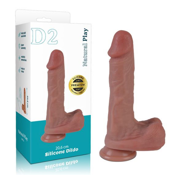 Фалоімітатор - Erospace Natural Play Silicone Dildo D2, 20.6 см Sex Aura | Зображення 1