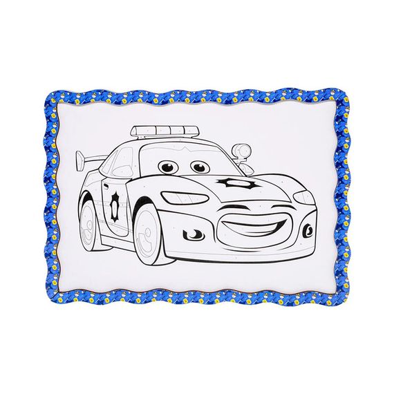 Детский набор для росписи по дереву "Полицейская машинка" Puz-22952 формат А4 | Зображення 1