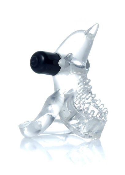 Ерекційне кільце - Dolphin Vibro CockRing Clear | Зображення 1