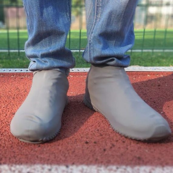 Багаторазові бахіли-чохли L (41-45 розмір) для взуття силіконові від води та бруду. Колір: сірий | Зображення 3