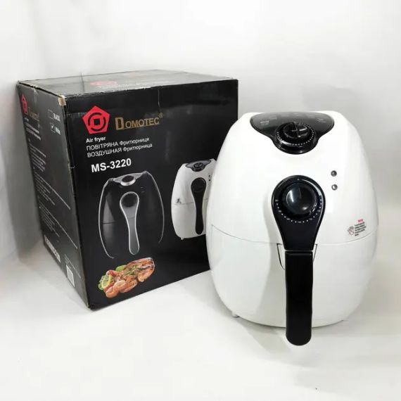 Аэро фритюрница Air Fryer DOMOTEC MS-3220 белый | Зображення 2
