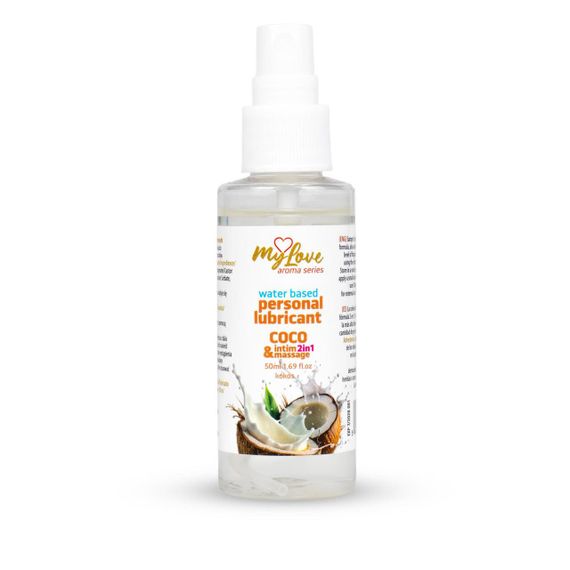 2в1 лубрикант та масажний гель - MyLove Aroma Series Intim&Massage Coco, 50 мл Sex Aura
