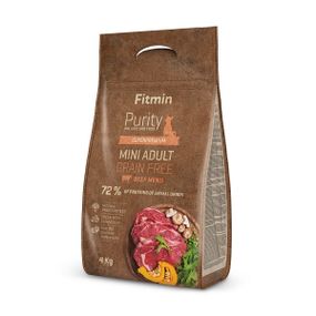 Fitmin dog Purity GF Adult Mini Beef (для дорослих собак малих порід з яловичиною), 4 кг