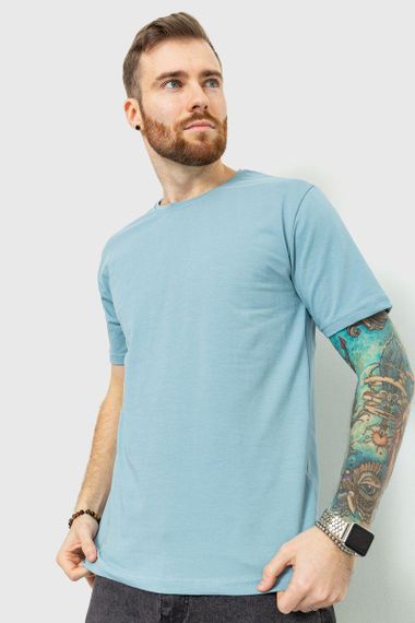 Футболка мужская базовая  цвет джинс 180R150