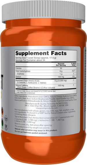 Амінокислоти NOW BCAA BLAST  600 GRAM  (TROPICAL PUNCH) | Зображення 1
