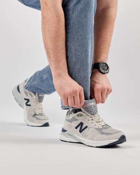 Кросівки чоловічі 990 Light Grey White Navy , В'єтнам 43 27 | Зображення 5